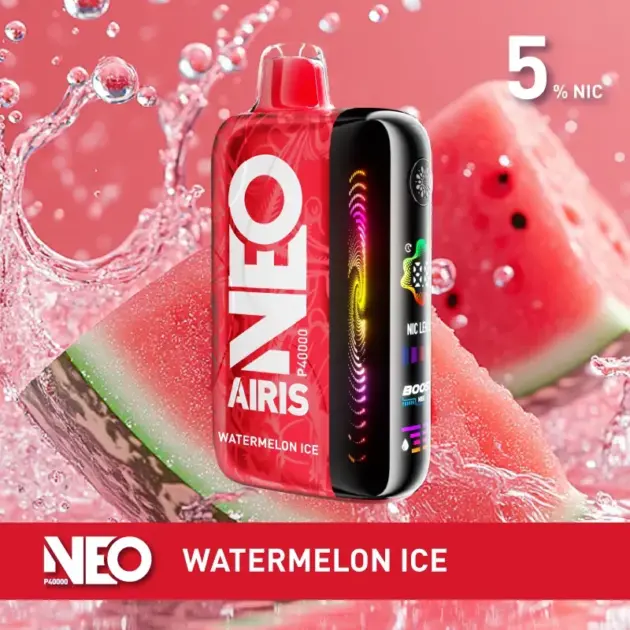 Watermelon Ice Neo P40000 disposable vape, 5% nicotine, portable design