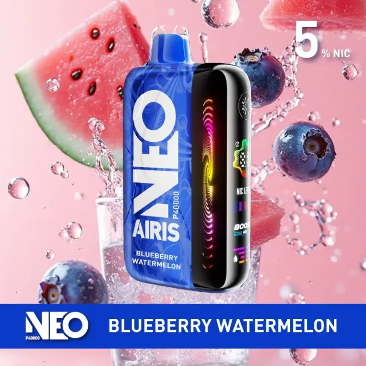 Blueberry Watermelon Neo P40000 disposable vape, 5% nicotine, portable design