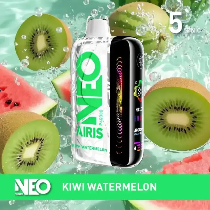Kiwi Watermelon Neo P40000 disposable vape, 5% nicotine, portable design