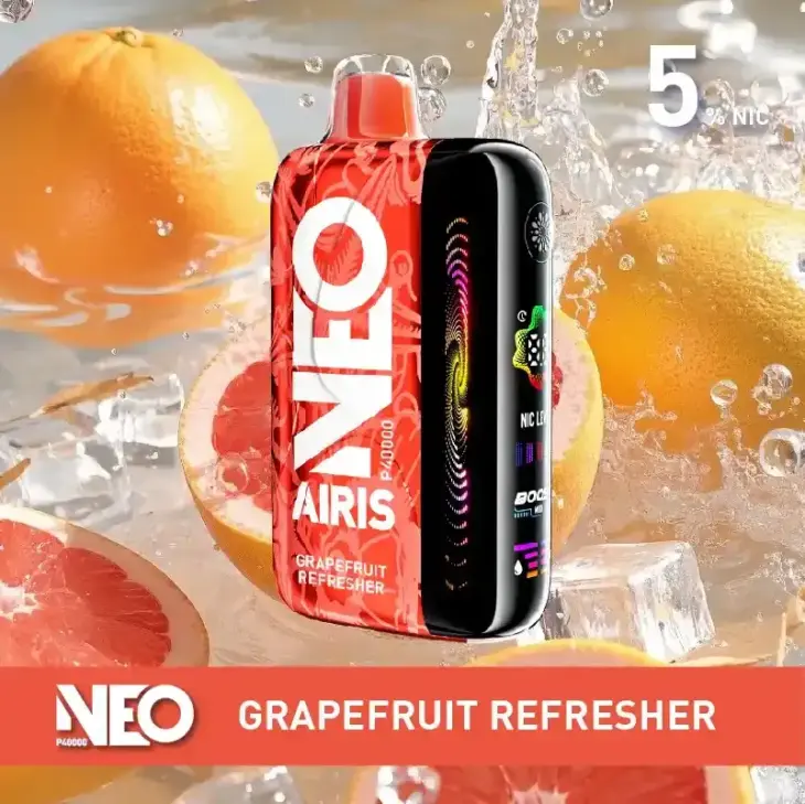 Grapefruit Refresher Neo P40000 disposable vape, 5% nicotine, portable design