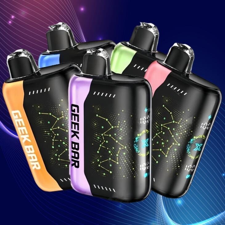 Geek Bar Pulse X 25K 5pcs Disposable Vape - Longest Lasting 25000 Puffs with Dual Mesh Coil and E-liquid Display Screen | Vape Product